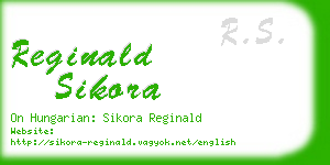 reginald sikora business card